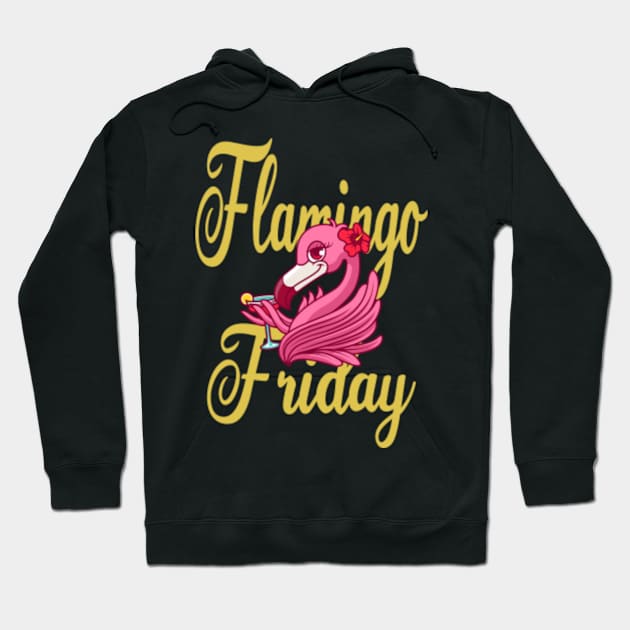 Flamingo Friday Hoodie by FromBerlinGift